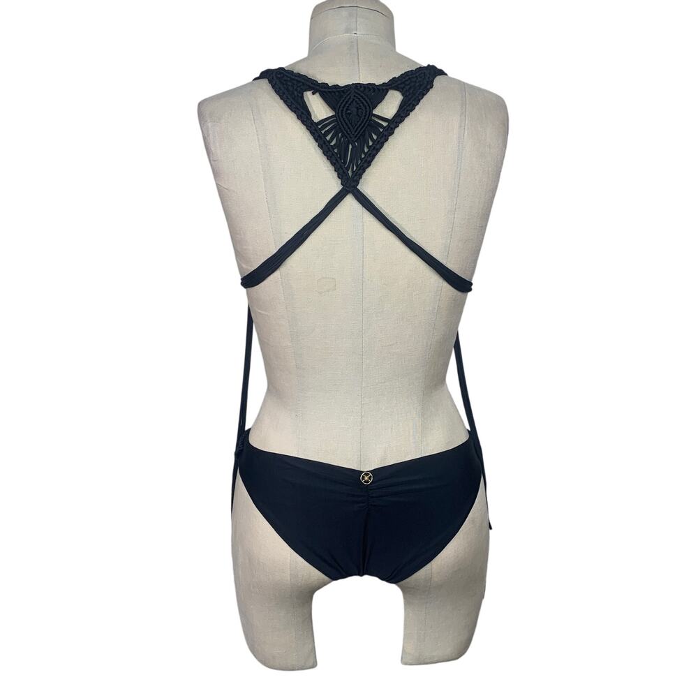Vix Macrame Triangle Bikini Two-Piece Set In Blac… - image 5